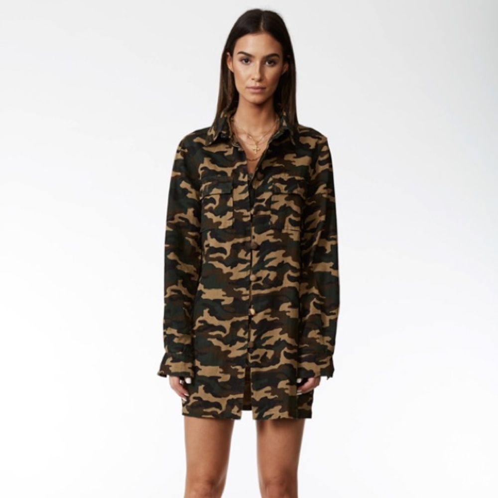 DAHLI / LIONESS Army Shirt Dress. Size S